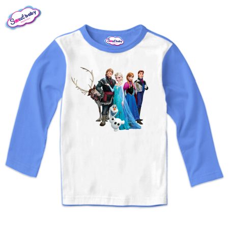 Детска блузка Frozen бяло синьо