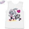 Детски потник в бяло Let is run