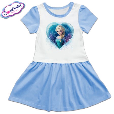 Детска рокличка Елза Frozen синьо