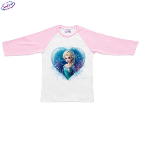 Блузка дълъг ръкав Елза Frozen розово бяло