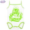 Бебешко боди със зелени тънки презрамки Litle princess