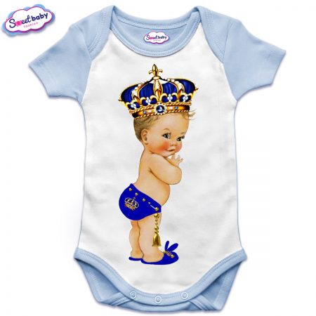 Бебешко боди US в синьо Babyking