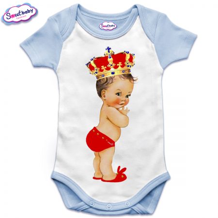 Бебешко боди US в синьо Babyqueen