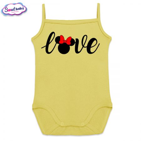 Бебешко боди в жълто Loove