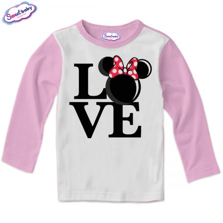 Детска блуза в розово бяло Lovee