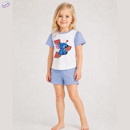 Детски сет туника панталонки Stich dinq синьо