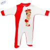 Бебешко гащеризонче BabyQueen червено и бяло