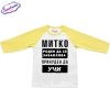 Блузка Митко учи жълто и бяло