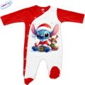 Бебешки гащеризон Stitch Koleda бяло червено