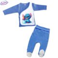 Бебешки сет камизолка ританки StitchBaby синьо