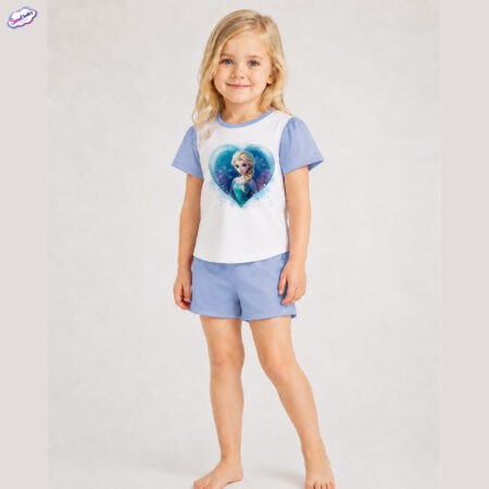 Детски сет туника панталонки Elza Frozen синьо