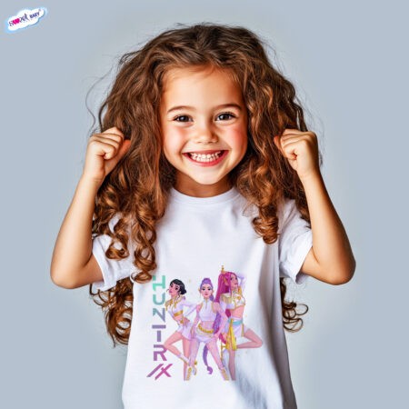 Детска тениска Huntrix girls в бяло